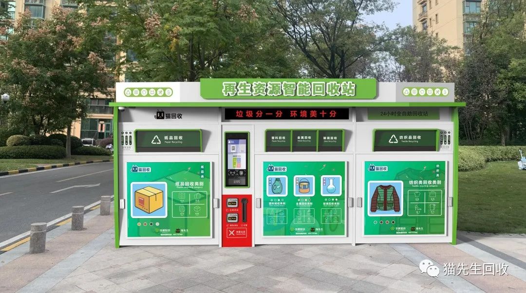 貓先生智能再生資源回收站，環(huán)保驛站，垃圾分類設(shè)備廠家
